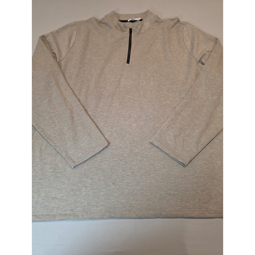 Threads 4 Thought Mens XXXL 1/4 Zip Pullover Heather Beige Modal Blend TM22410